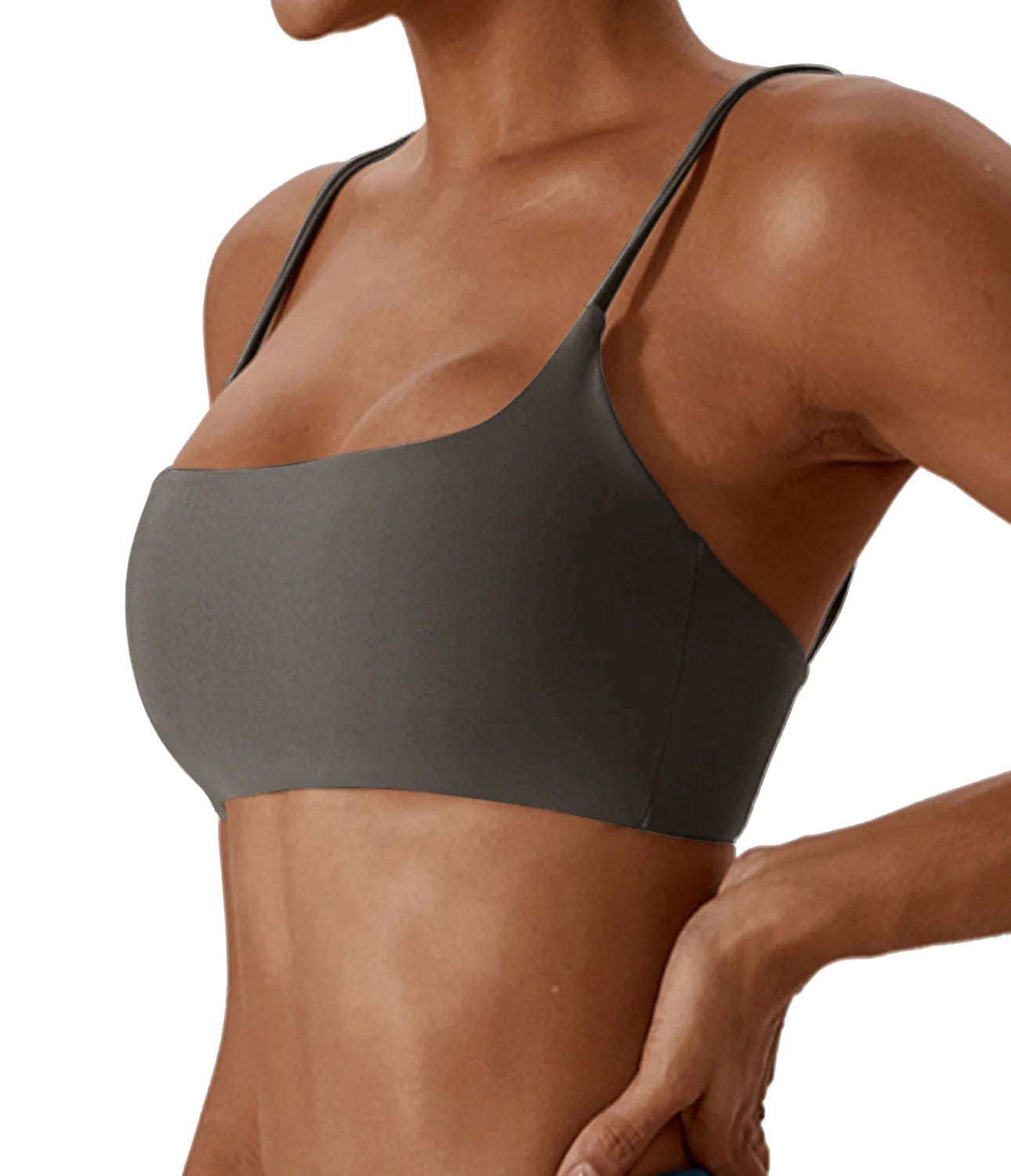 Soft Fitness Bra – Women’s Running & Yoga Wear Grey