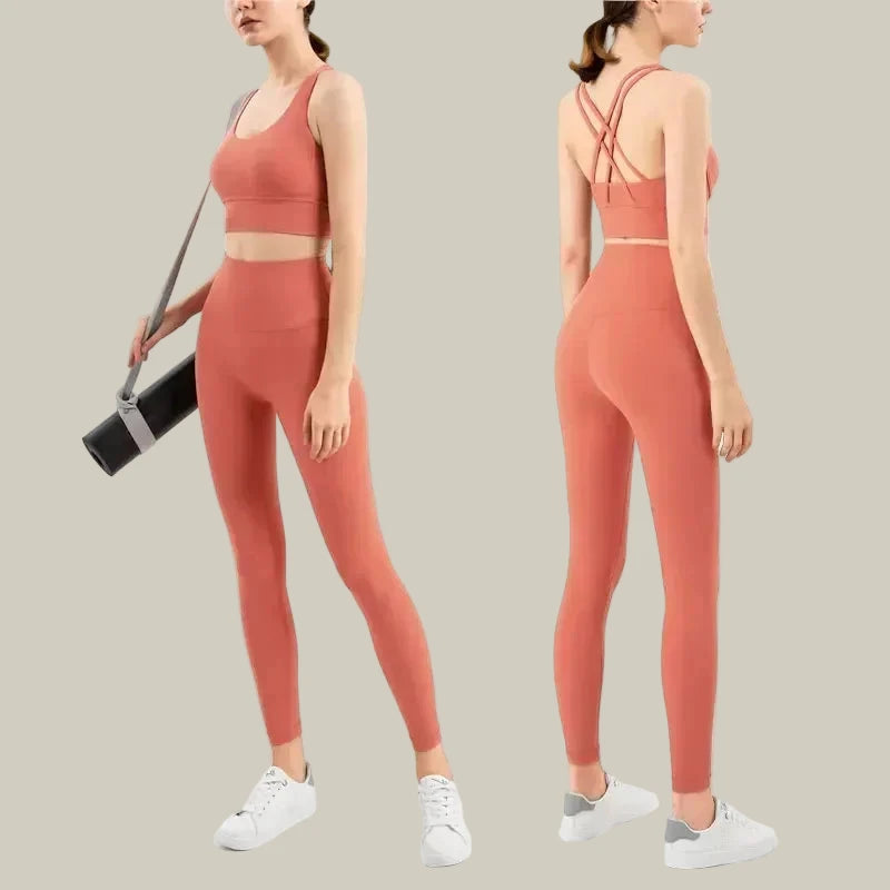 Yoga Leggings & Top 2-Piece Set