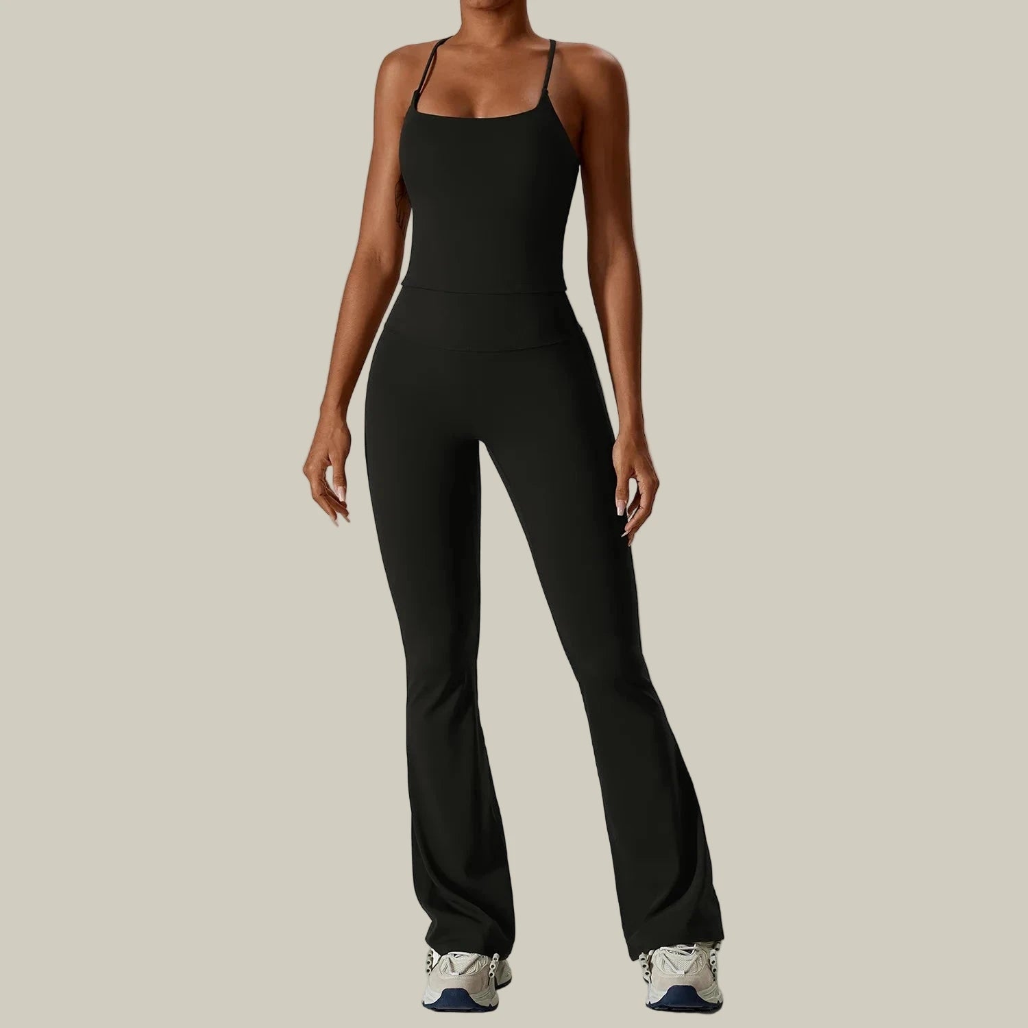 Seamless Yoga Bra & Tights Set Black