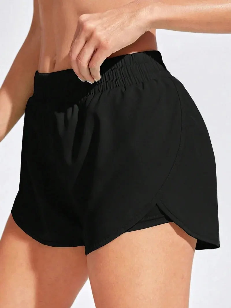 Elastic Fitness Shorts – Women Black