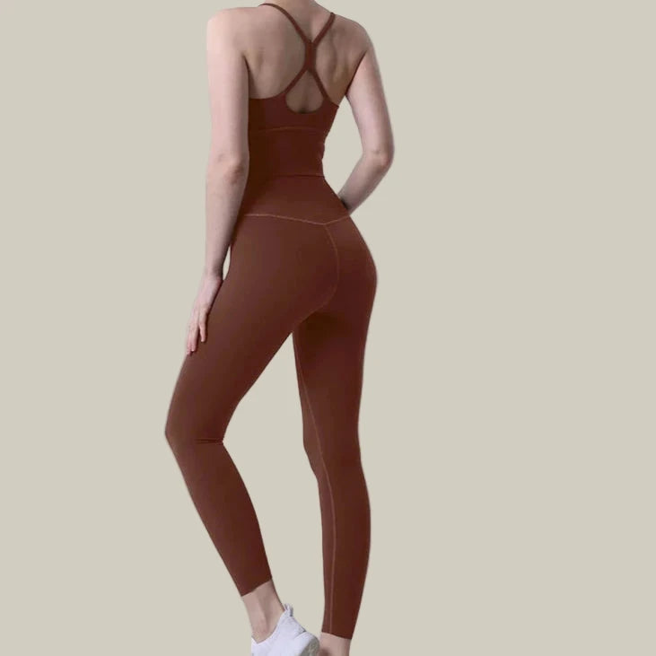 Women’s Long Sleeve Dry-Fit Running Top Brown