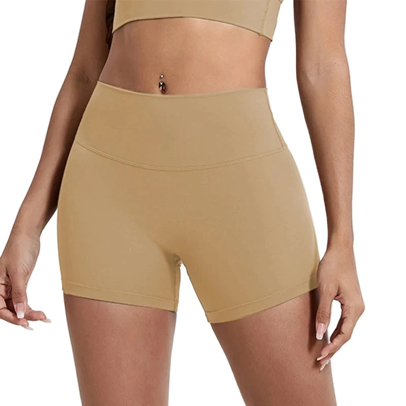 Women’s Slim Fit Gym & Cycling Shorts Gold