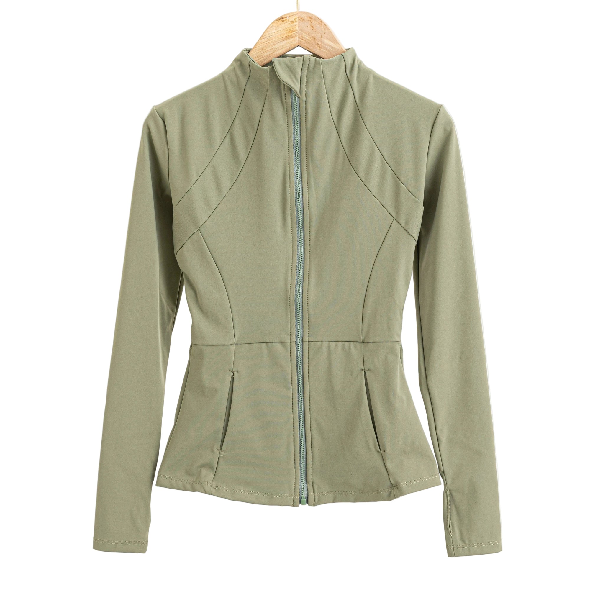 Long-Sleeve Gym Top – Women Aqua green