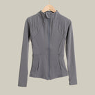 Long-Sleeve Gym Top – Women dark grey