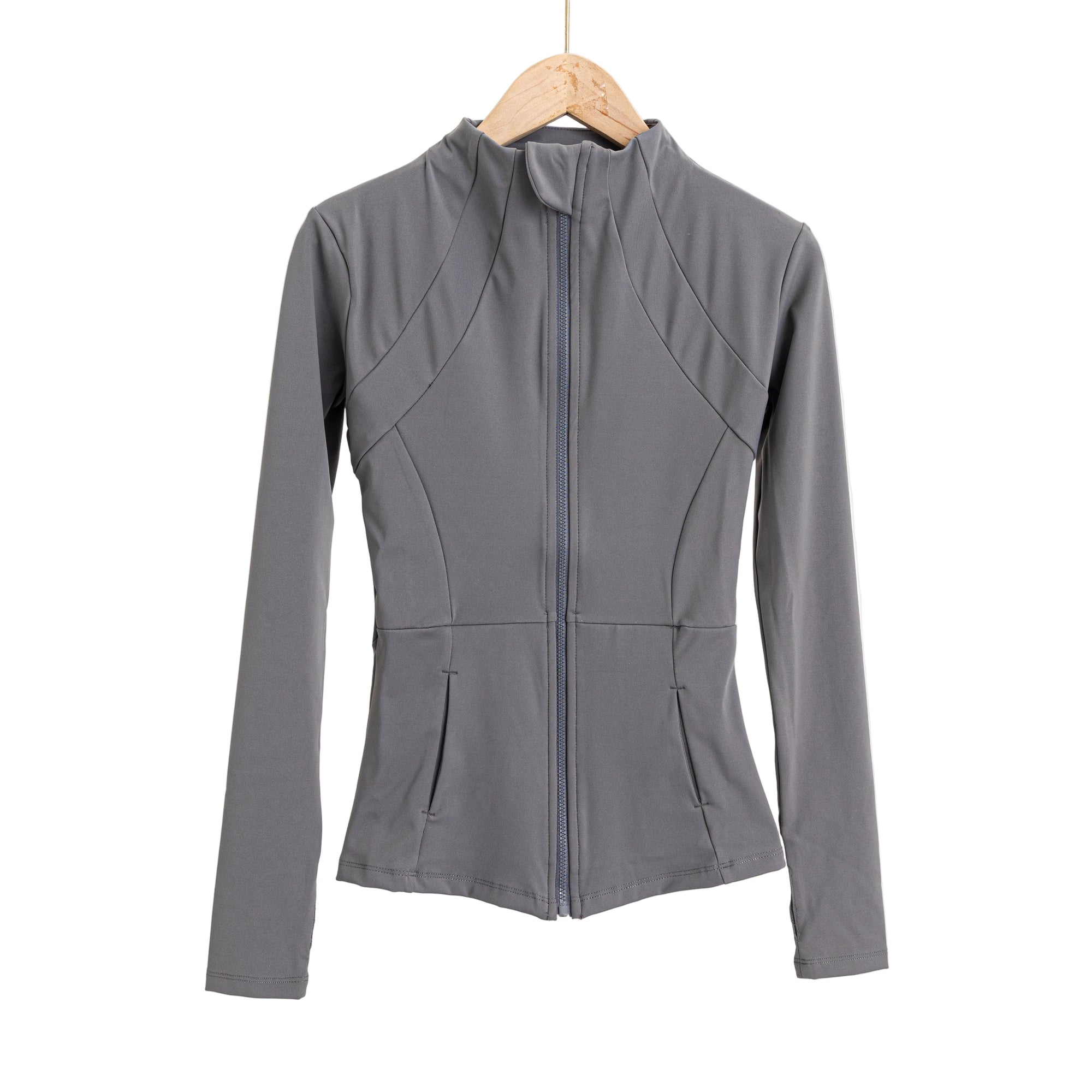 Long-Sleeve Gym Top – Women dark grey