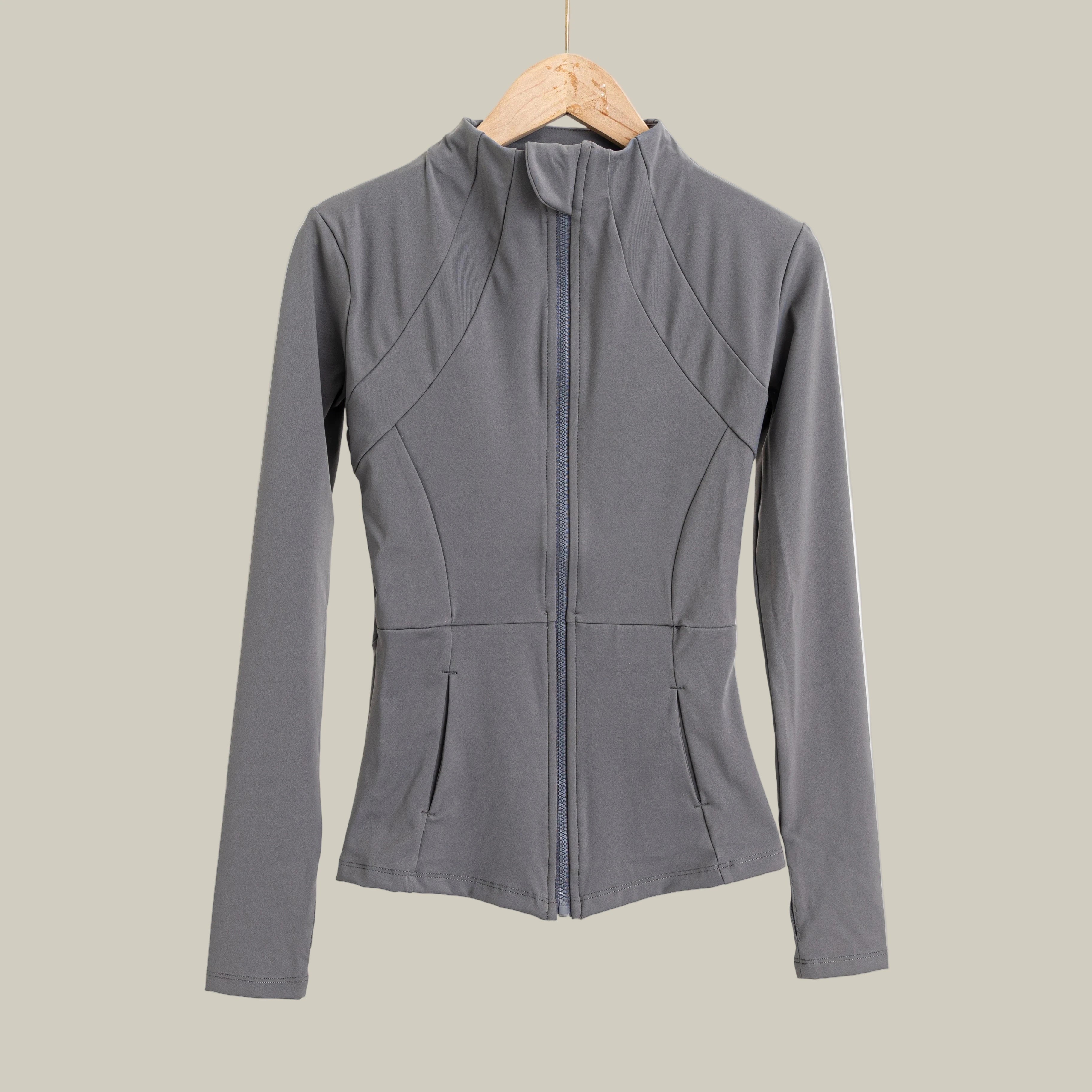 Long-Sleeve Gym Top – Women dark grey