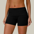 High-Waist Workout Shorts – Quick Dry Black