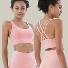 Yoga Leggings & Top 2-Piece Set Pink