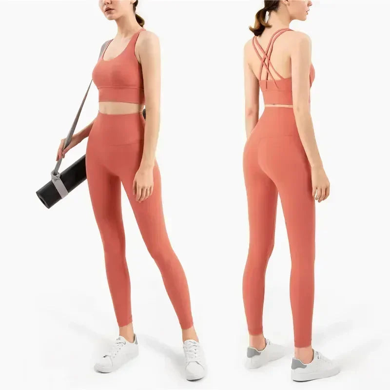 Yoga Leggings & Top 2-Piece Set
