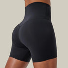 Women’s High Waist Yoga Shorts Black