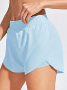 Elastic Fitness Shorts – Women # electric blue