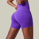Women’s High Waist Yoga Shorts Purple