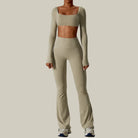 Seamless Yoga Bra & Tights Set Off-white, White, Cream