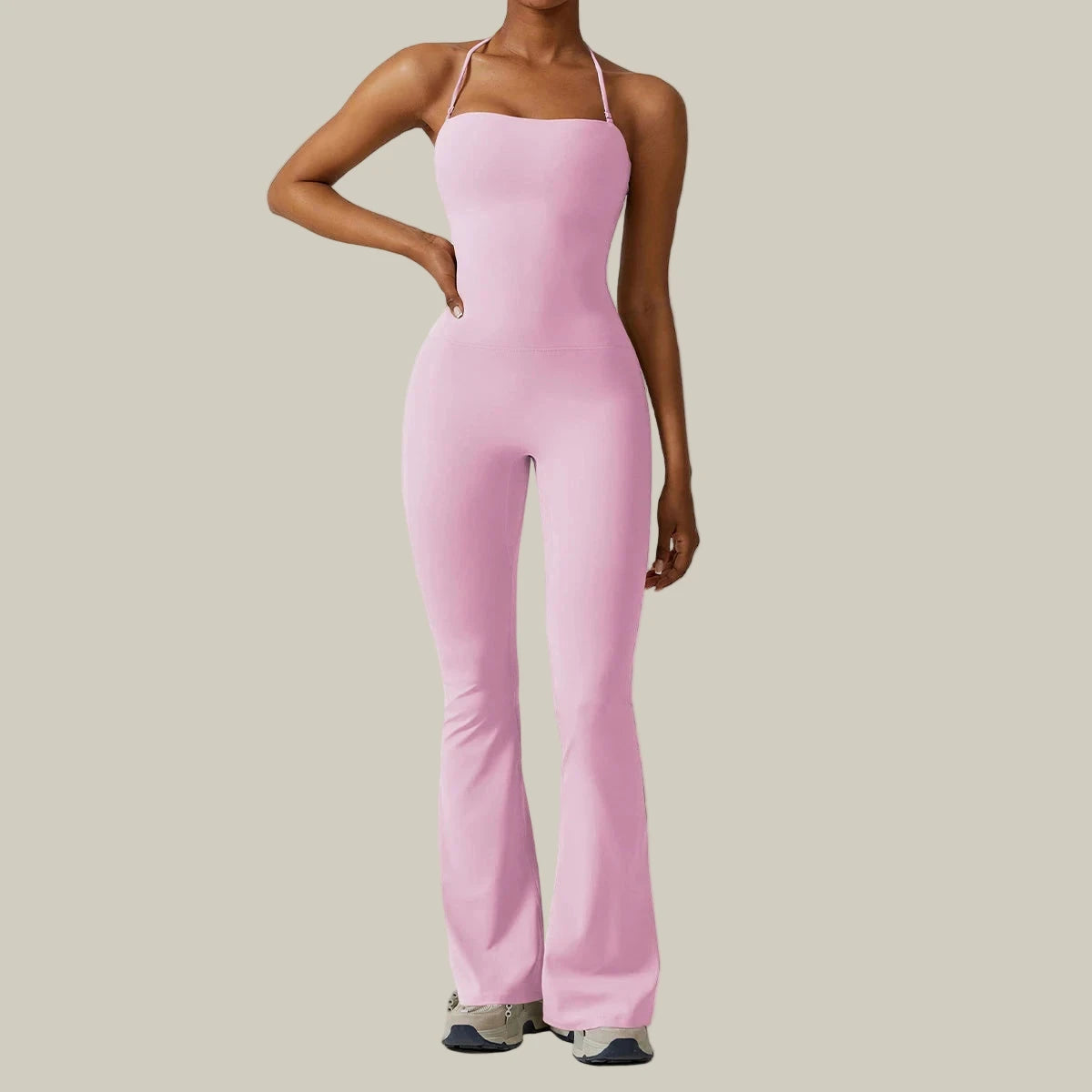 Sleeveless Yoga Jumpsuit Pink