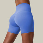 Women’s High Waist Yoga Shorts Blue