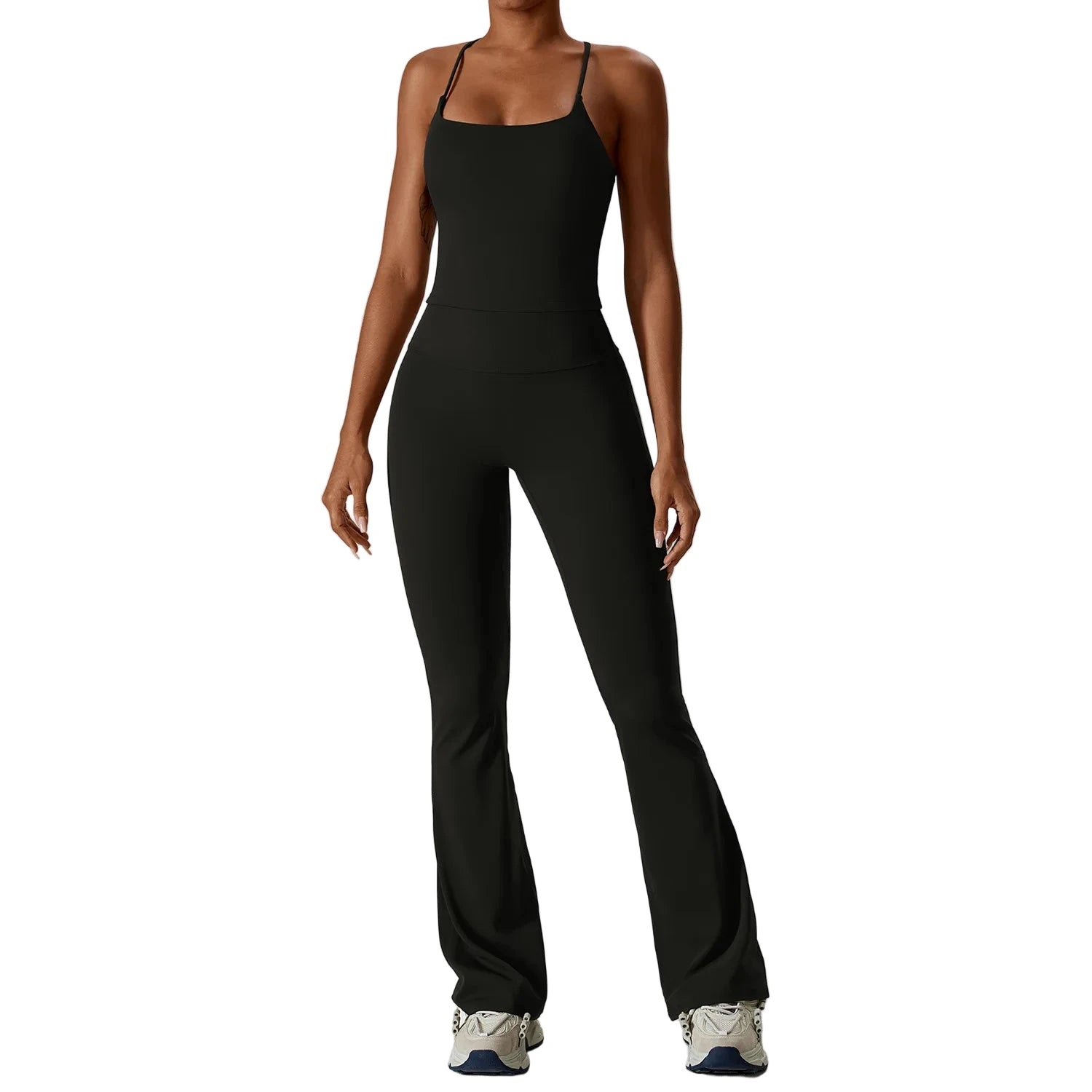 Seamless Yoga Bra & Tights Set Black