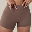Women’s Slim Fit Gym & Cycling Shorts Brown