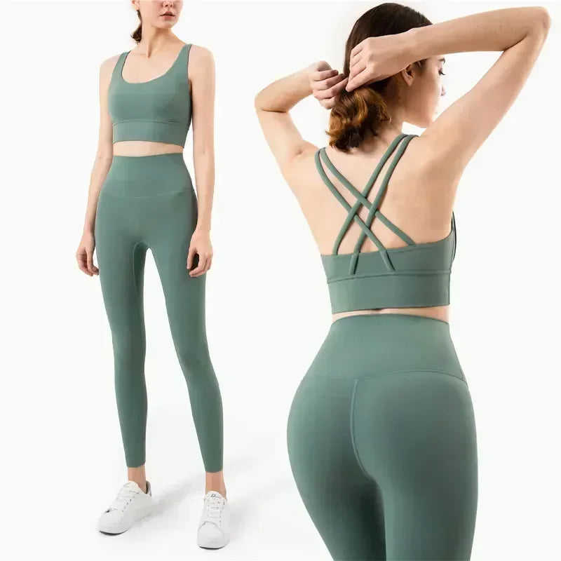 Yoga Leggings & Top 2-Piece Set