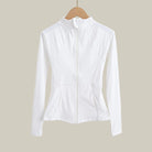 Long-Sleeve Gym Top – Women White