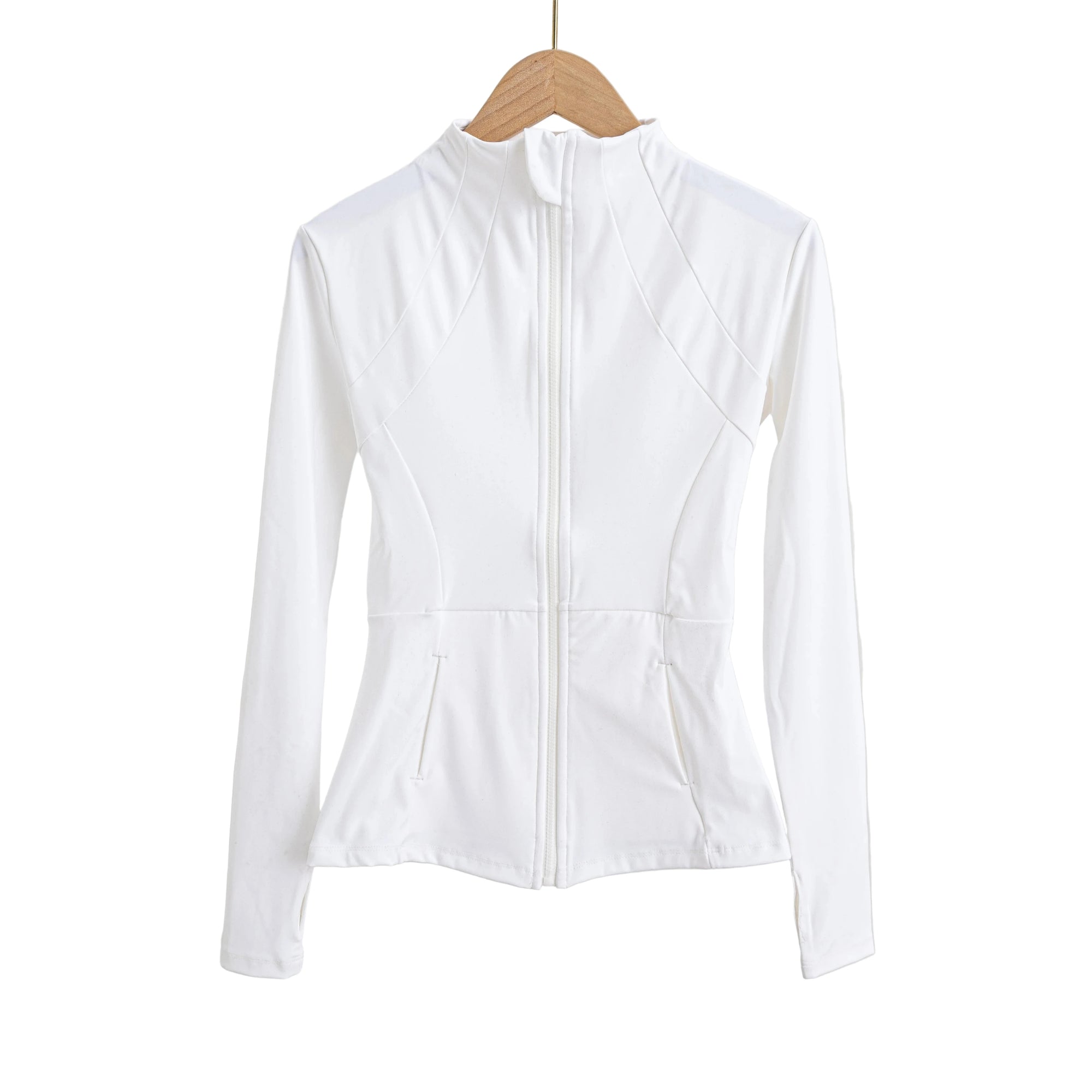 Long-Sleeve Gym Top – Women White