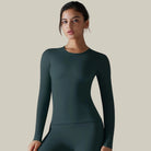 Women’s Long Sleeve Dry-Fit Running Top Green