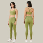 Yoga Leggings & Top 2-Piece Set Green