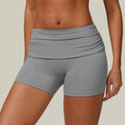 High-Waist Workout Shorts – Quick Dry Grey