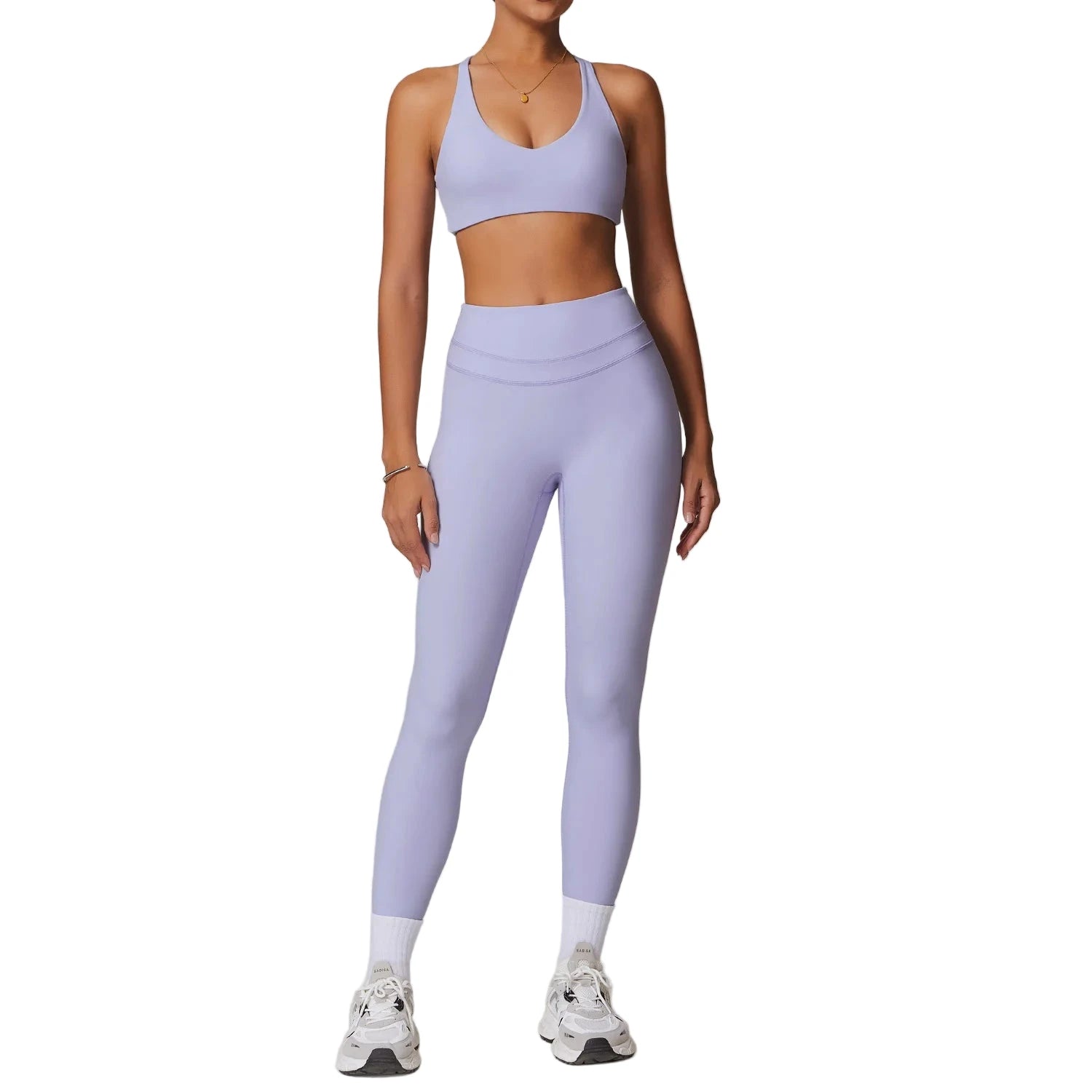 Women’s Workout Tracksuit & Sport Bra Set Purple