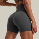 Women’s High Waist Yoga Shorts Grey