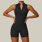 Jumpsuit V Back Scrunch Bodysuit Black