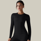 Women’s Long Sleeve Dry-Fit Running Top Black