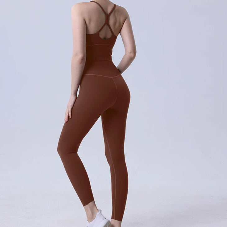 Women’s Long Sleeve Dry-Fit Running Top Brown