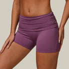 High-Waist Workout Shorts – Quick Dry Purple
