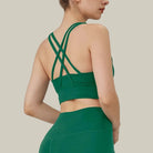 Solid Color Women’s Crossback Sports Bra Aqua green