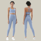 Yoga Leggings & Top 2-Piece Set # electric blue