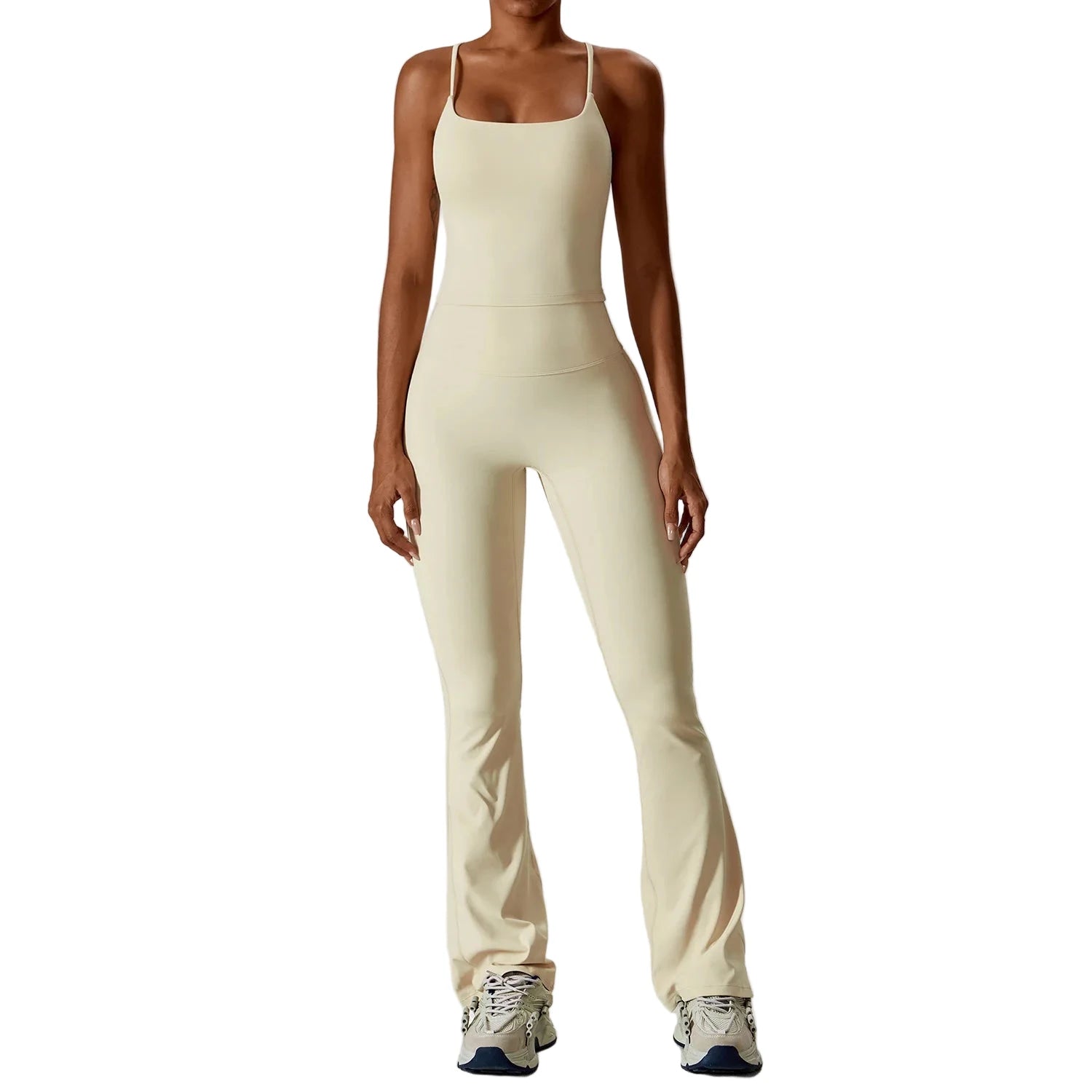 Seamless Yoga Bra & Tights Set White