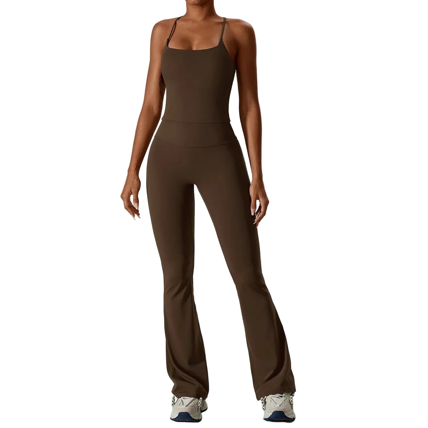 Seamless Yoga Bra & Tights Set Gray