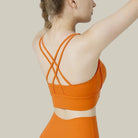 Solid Color Women’s Crossback Sports Bra Orange