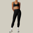 Women’s Workout Tracksuit & Sport Bra Set Black
