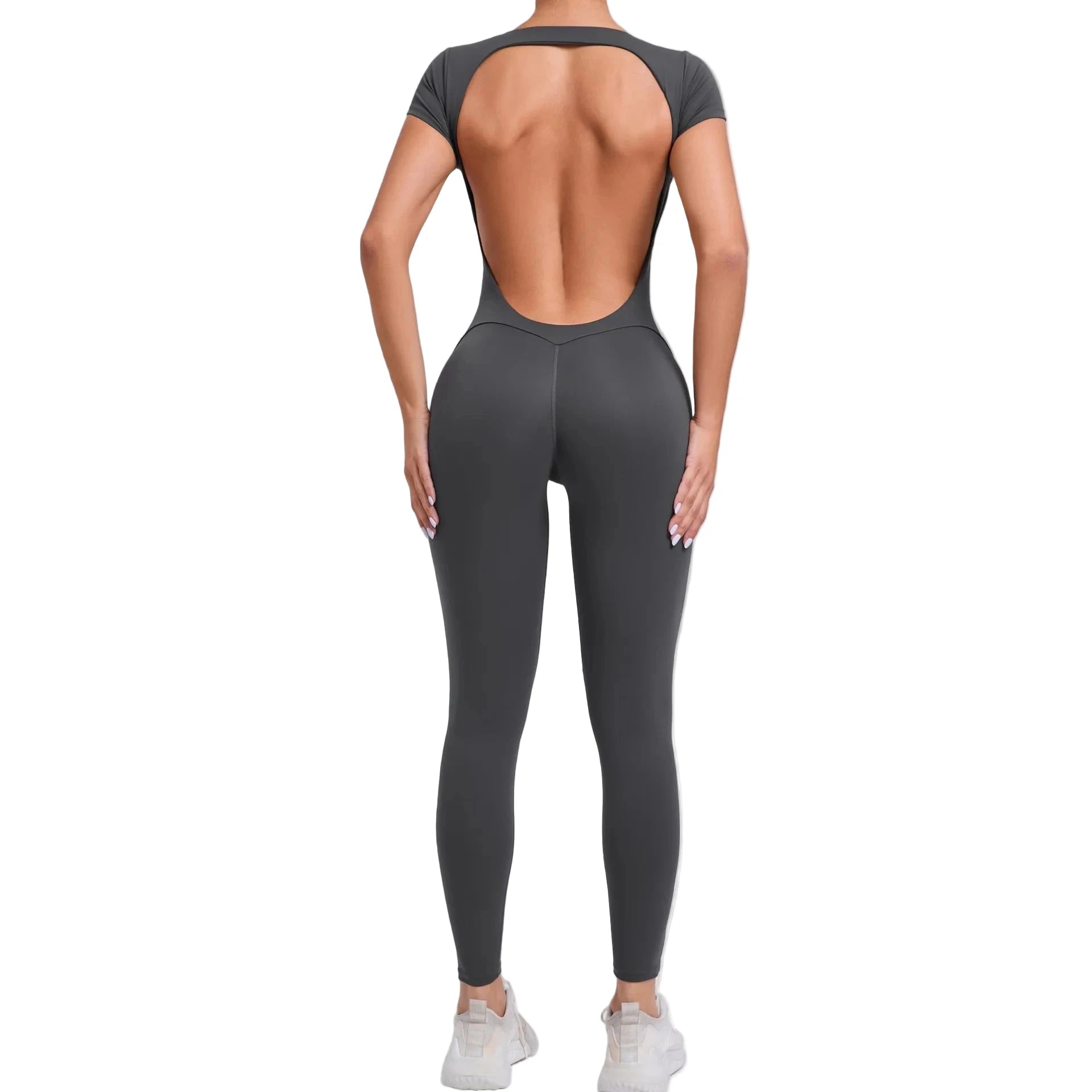 Women’s Fitness Jumpsuit – Gym & Pilates charcoal