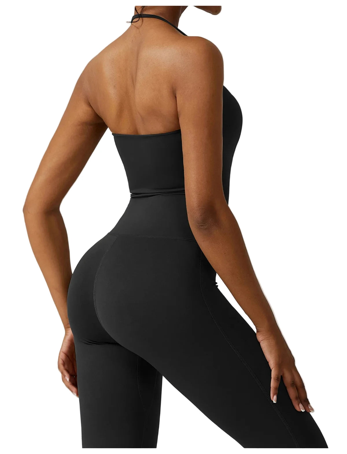 Sleeveless Yoga Jumpsuit Black