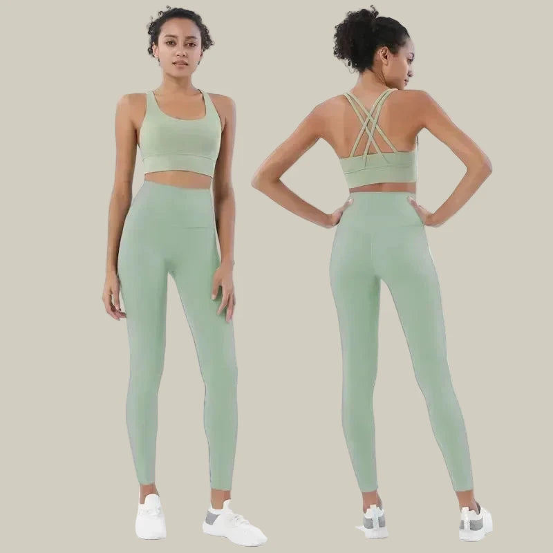 Yoga Leggings & Top 2-Piece Set