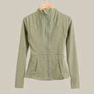 Long-Sleeve Gym Top – Women Aqua green